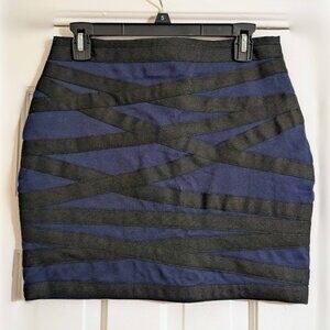 black and blue bandage mini skirt by express S